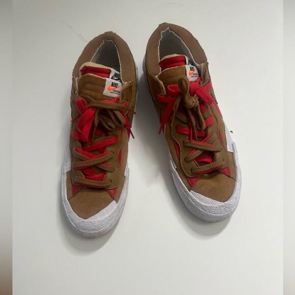 NIKE SACAI BLAZER LOW BRITISH TAN DD1877-200 SNEAKER SIZE‎ 12 - Picture 2 of 9